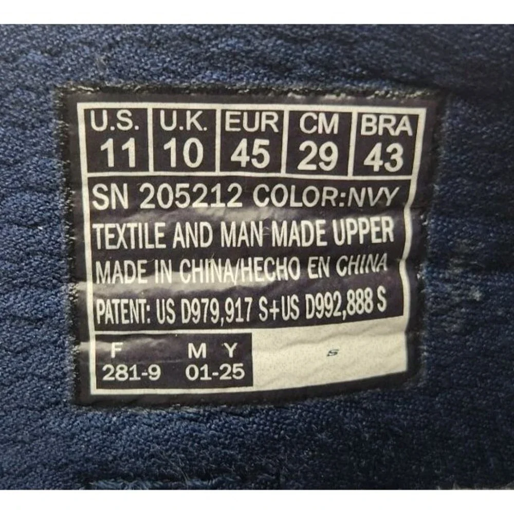 Skechers Slip-Ins RF Hasting Niko Hands Free Shoes Men's 11 Navy Casual Sneakers